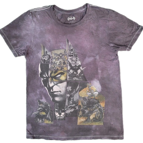 Batman 80th Anniversary Shirt Long Live The Bat Medium Comics Joker Tie Dye VTG - Picture 1 of 10